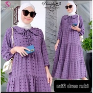 Midi Dres Uragiri Leher Tali Original/Midi Dres Krah Korea Rubi