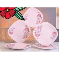 BUFFET/DINNER PLATES 6PCS.11"...PINK CHESEA..