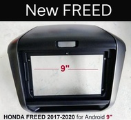 กรอบจอแอนดรอยด์ หน้ากากวิทยุ หน้ากากวิทยุรถยนต์ HONDA FREED ปี2017-2021สำหรับเปลี่ยนจอ Android 9"