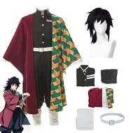 Anime Tomioka Giyuu Cosplay Demon Slayer Cosplay Costume Kimono Uniform Wig Set