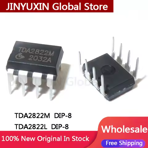 20Pcs TDA2822 TDA2822M TDA2822L audio power amplifier chip IC DIP-8 in-line Wholesale