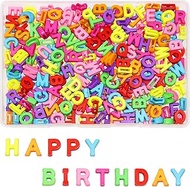 300PCS Acrylic Letter Beads Large Alphabet Beads Slide A-Z Letter Charms for Bracelets Necklaces Key