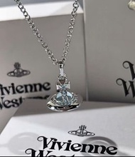 【💖全新】Vivienne Westwood 西太後 冰川藍中號 orb土星項鍊 禮盒包裝