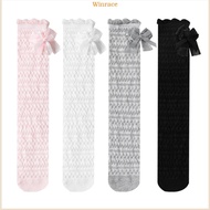 WRC Over Calf Socks Bowknot Long Boot Socks Over Knee Stockings for Girls 3-8 Year