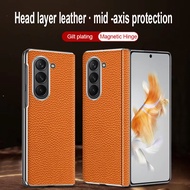Áp dụng cho Samsung Z fold6 Z fold5 Z fold4 Z fold3 mạ vỏ điện thoại di động hoa văn sần vỏ bọc da b
