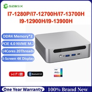 SZBOX Mini PC Intel i7-1280P/i7-12700HK/i7-13700HK/i9-12900HK/i9-13900HK DDR4 Memory*2 Wifi6 BT5.2