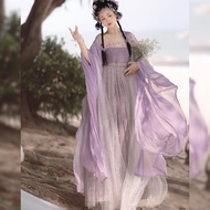 [Ready Stock] Hanfu Ancient Costume Traditional Hanfu Chinese Style Women's Clothing Improved Hanfu Tang Made Xote Skirt Full Set Fairy Style Ancient Style Tang Made Big Sleeve Shirt Daily Hanfu Suit