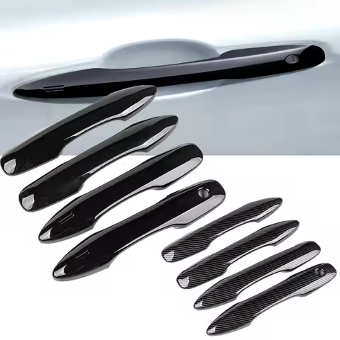 Car Door Handle Cover Carbon Fiber Chrome for Camry Asian Dragon Corolla Leiling Lingshang Fenglanda
