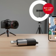 PULUZ Type-C to Apple 8 Pin OTG Adapter (Black)  Penyesuai PULUZ Type-C ke Apple 8 Pin OTG (Hitam)