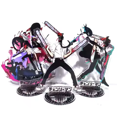 Anime 15cm Chainsaw Man Acrylic Stand Makima Power Cosplay Model Plate Cute Collection Bag Fans Gift