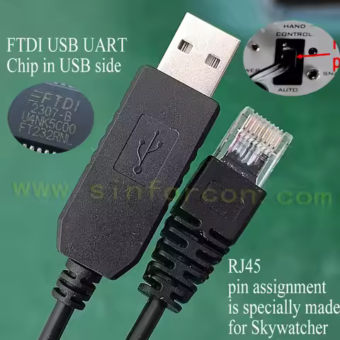 Sky-watcher EQMOD Cable HEQ5 Pro AZEQ6GT EQ6R EQ8 Mount to PC Asiair EQDirect Cable