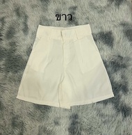กางเกงขาสั้นตะขอมีหู ผ้าZARA งานป้าย  มีกระเป๋า2ข้าง