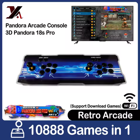 10888 in 1 Pandora Arcade Console Box 18S Pro 3D Wi-Fi Retro Games Arcade Cabinet Bartop Video Game 
