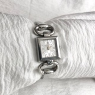 【日本直送 名牌中古包】GUCCI 古馳 Tornabuoni 手錶 銀色 方形 不鏽鋼 vintage 古董 kwh2fe