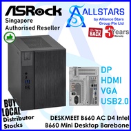 ASRock DESKMEET B660 AC D4 Intel B660 Mini Desktop Barebone Wireless AC + 500W PSU (Warranty 3years 