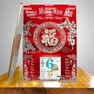 Lịch Tết 2026 - Lịch tráng gương Ông Thọ Tài Lộc – Di Lặc vàng Lịch Túi Tiền Phú Quý Lịch Thần Tài –