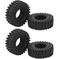 4PCS RC Tire 1.25 Inch Rubber Tires RC Accessories for 1/24 SCX24 for FMS 1/24 FCX24 Black