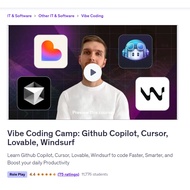 Vibe Coding Video Course- Vibe Coding Camp: Github Copilot, Cursor, Lovable, Windsurf| Coding With A