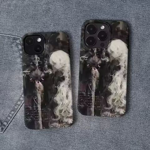 Medieval Artistic Sword White Hair Witch Phone Case for Xiaomi Redmi Note 14 13 12 4G 8 9 11 10 Pro 