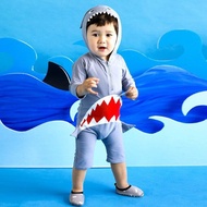โปรโมชั่น (3T-7T) ชุดว่ายน้ำบอดี้สูทเด็ก ปลา มีฮู้ด   #7018 ลดกระหน่ำ ชุด ว่า ย น้ำ เด็ก ชุด ว่า ย น้ำ คน อ้วน ชุด ว่า ย น้ำ แขน ยาว ชุด ว่า ย น้ํา ทู พีช