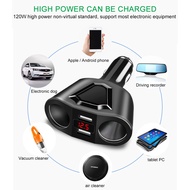 【Local spot】Cigarette Lighter in a car Universal 12V-24V Socket Splitter Power Adapter 3.1A 120W Dua