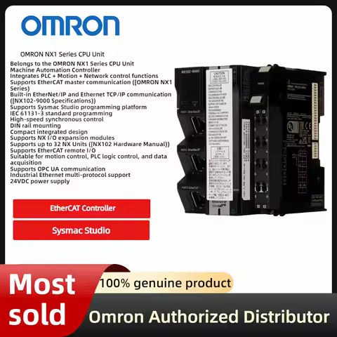 OMRON NX1 CPU Unit NX102-9000 Original Machine Automation Controller EtherCAT PLC Motion Control CPU