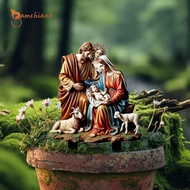 [Gamchiano] Xmas Holy Family Set, Nativity Yard Sign, Christmas Yard Stake, Acrylic Jesus Birth Gard