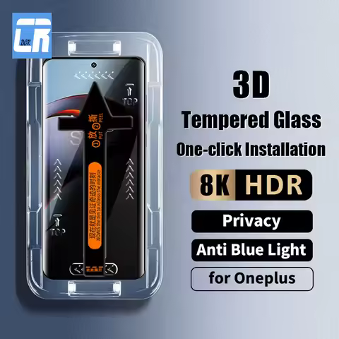 One-click Installation Privacy Glass For Oneplus 12 11 10 9 Pro 12R 11R Ace 3 2 Pro Screen Protector