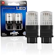 PEAK 3157RLED-2BPP Bright Red LED Bulbs for Turn Signals, Blinkers, License Plate, Car Interior, Bra