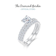 TDG 10K Gold Lab-Grown Twin Diamond Ring