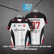 Jersey SRG SELANGOR RED GIANTS SPECIAL M6 2024 NEW (free custom nickname)