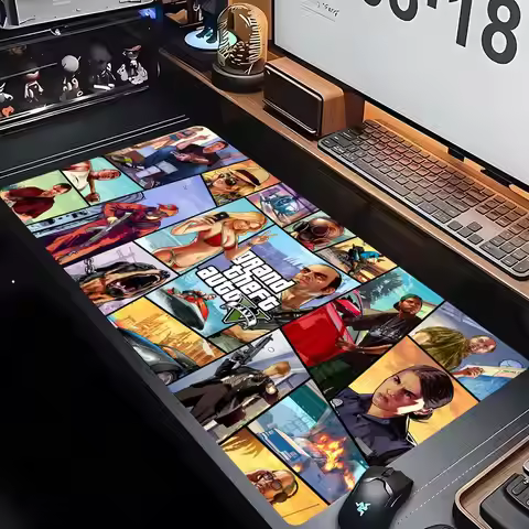 GTA 5 Large Gaming Mouse Pad Computer Mousepad PC Gamer Mouse Mat Laptop Mausepad Silicone Mouse Car