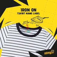 NTMY Label Sticker Name Iron On Sticker Nama Sticker Baju Iron On