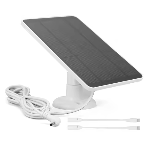 20W IP Camera Charger IP65 Waterproof Solar Panel Charger 360 Rotating Wall Mount Bracket for Outdoo