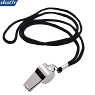 Stainless Steel Metal Sports Whistle A Very Loud Whistle with Rope