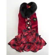 Bagel Japanese pet paradise Agent pretty bouquet Plaid Elegant Dress [D7880] DS