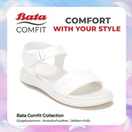 Bata บาจา Comfit รองเท้าเพื่อสุขภาพแบบสวมรัดส้น พร้อมเทคโนโลยีคุชชั่น รองรับน้ำหนักเท้า สำหรับผู้หญิง สีขาว รหัส 5011084