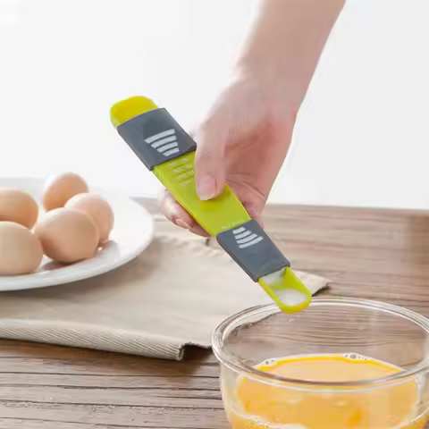 Adjustable Kitchen Scale 13G/ML Liquid Powder Measure Cup Metering Spoon Double Head Measuring Spoon