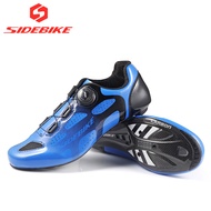 【Free shipping】sidebike road cycling shoes carbon sole ultralight 430gpair (size 42) racing road bike shoes men professional bicycle sneakers breathable