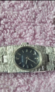 c. 1970s Enicar Textured Silver-Tone Integrated Bracelet Mechanical Cocktail Watch (Ref. 480287)約197