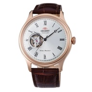 Orient FAG00001S0 Automatic Watch Brown Leather Open Heart Dial Rose Gold Case Formal Dress Watch Case Size 43mm