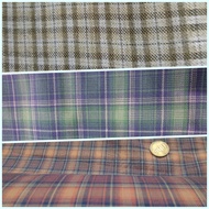 KATUN YARNDYED COTTON PLAID FABRIC 869UN 869BR/ 806 Cream