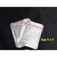 Opp plastic 9 x 9