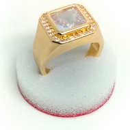 Cincin Pria Warna Kuning Emas Diamond Ruby King Saphire