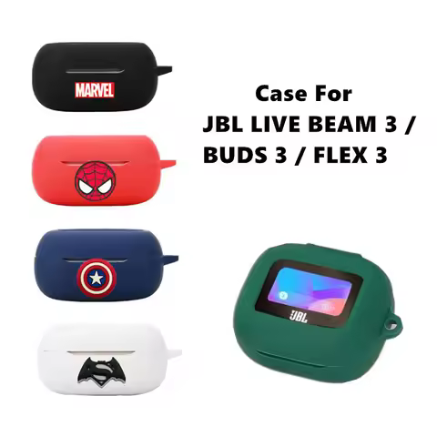 Beast Kingdom Marvel Earphone Case for JBL Live Beam 3 Silicone Wireless Earbuds Cover For JBL Live 