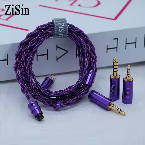 ZiSin-29 IEM DIY Litz Earphone Cable With Modularity IE900 2PIN MMCX 4PIN XLR For kz FiiO Moondrop F