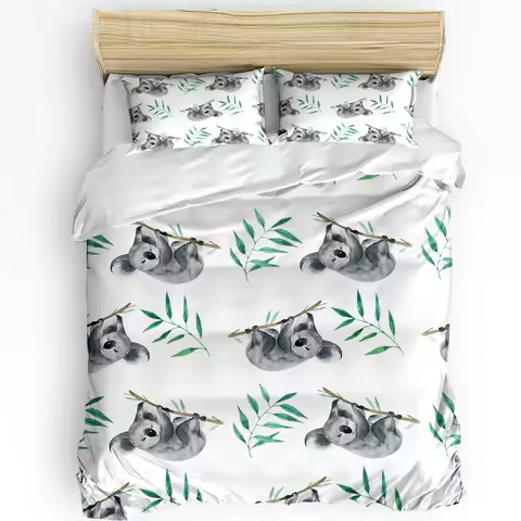 Animal Koala Bear Tree Printed Comfort Duvet Cover Pillow Case Home Textile Quilt Cover Boy Kid Teen