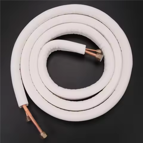 A29R 4Pcs 3Meter Air Conditioner Pair Coil Tube 1/4In 3/8In Insulated Aluminum Line Wire Set Refrige
