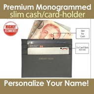 [SG Seller] Personalised Card holders With Name Monogram Unisex Slim cardcases Teachers Day gift Corporate Gift Customized Gift Customised Gift