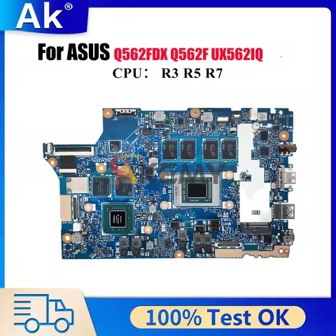 UX562IQ Laptop Motherboard For ASUS ZenBook Q562FDX Q562F UX562 UX56IQ Notebook Mainboard With R3 R5
